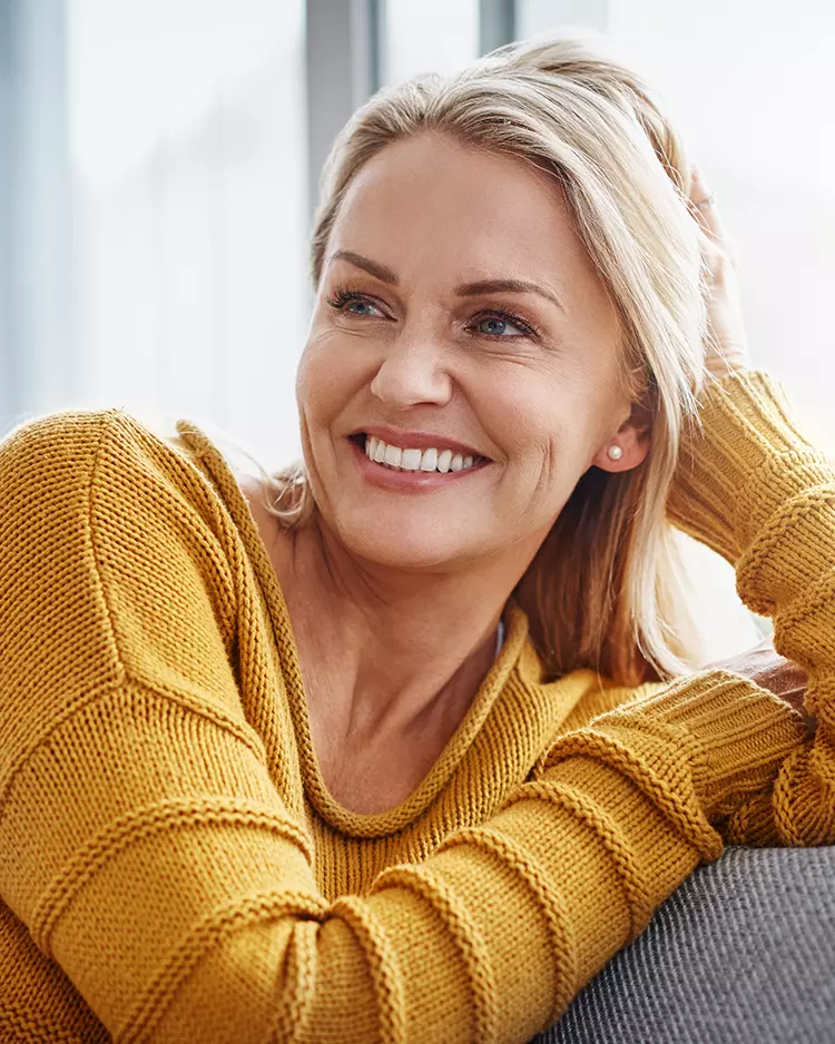 Woman Smiling with Porcelain Veneers Smile Makeover